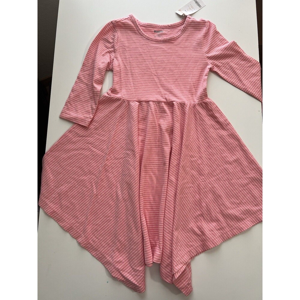 NWT Gymboree Striped Pink Dress Girls S (4-5) H1
